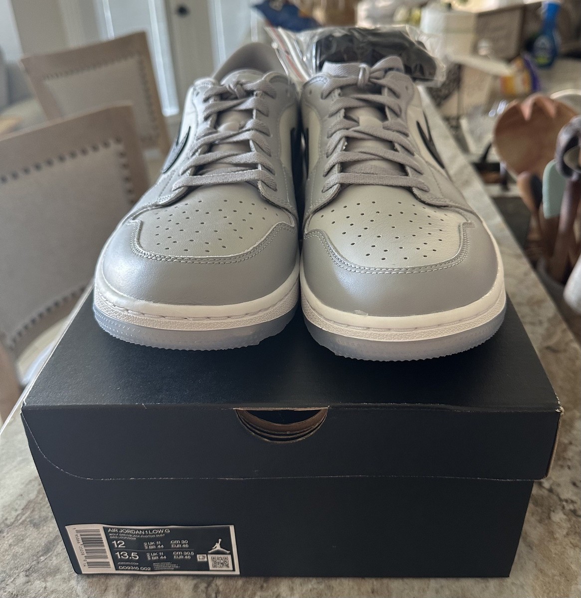 Size 12 - Jordan 1 Low Golf Wolf Grey DS Never Worn