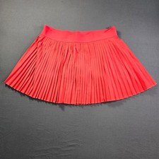 Adidas Club Pleated Womens Tennis Skirt Semi Lucid Red Climacool Skort Sz Medium