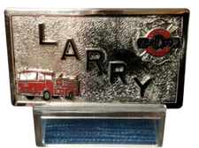 Vtg Kern County CA Fire Department Larry Petree Belt Buckle Hook Fast 899A A