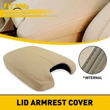 Fits 2008-12 Honda Accord Leather Center Console Lid Armrest Cover Beige Tan ECO