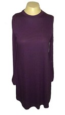 New Dress Sawyer Tunic Sweater Lined Ribbed Stretch Purple MSRP-$40.00 M