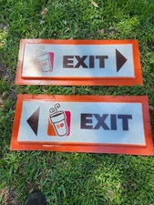 Dunkin’ Donuts Exit Drive Thru Sign (Pair)