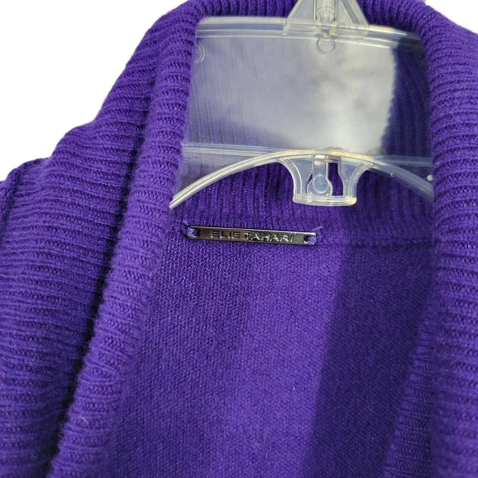 Elie Tahari 无袖缎面前毛衣 XS 安静豪华精致经典 — 第 4/4 张图片