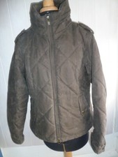 Ariat Quilted Puffer Horse Equestrian Ladies Jacket Double Zip Gusset Rear Flaps