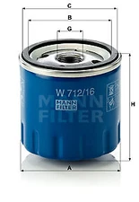 MANN-FILTER W 712/16 OIL FILTER FOR ALFA ROMEO FIAT LANCIA