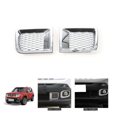 2Pcs Chrome Front Bumper Air Inlet Vent Cover Trim For Jeep Cherokee 2019+ – SHINEKA - View #5