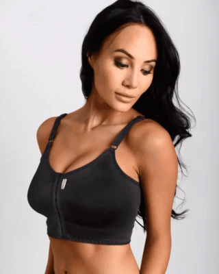 Post Surgery Compression Bra Black MACOM Signature Breast Augmentation Bra