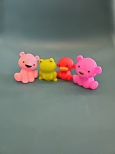 4 Infantino Animal Toddler Bath Time Toys Rubber Baby Learning Activity