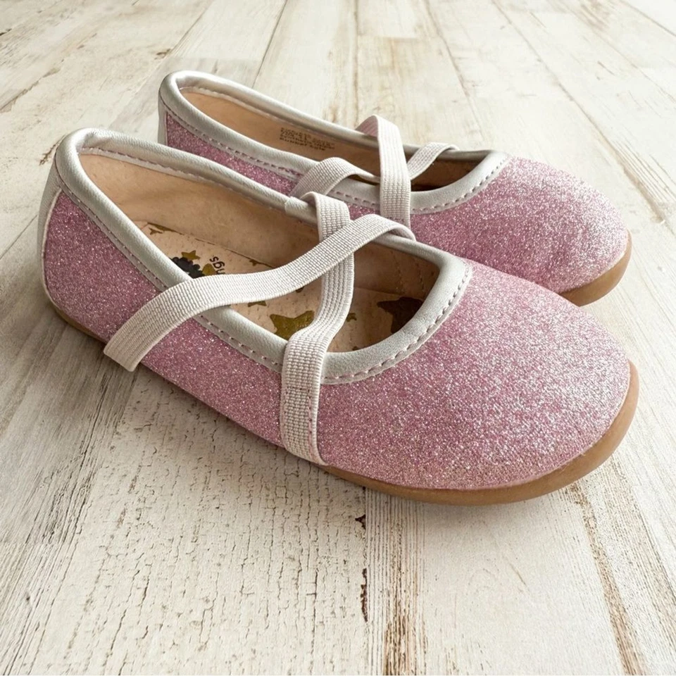 LIVIE & LUCA Aurora Rosa Brillo Brillo Ballet Zapatos Planos Niñas Pequeñas Talla 6 Foto 4 de 4