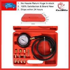 Engine Oil Pressure Tester Gauge Diagnostic Test Service Kit 500 PSI with Case