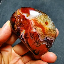 HOT80.6G Natural Polished Banded Agate Crystal Madagascar 6547+