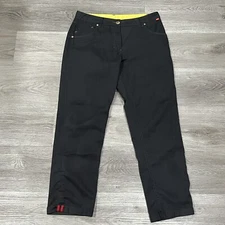 Timeless Elements For McDonald's Womens Work Pants Size 4 Black Cuffed Pantalon