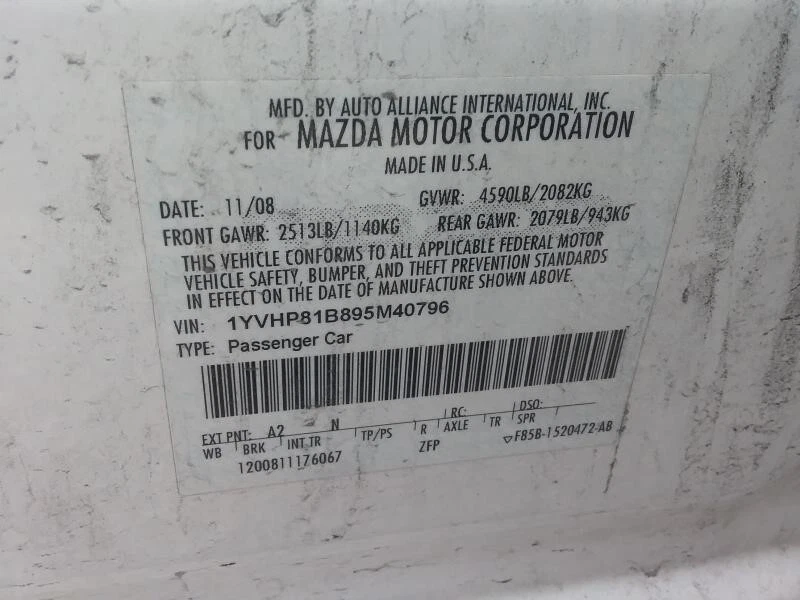 Used Air Cleaner Assembly fits: 2009 Mazda 6 3.7 Grade A - Image 2 of 4