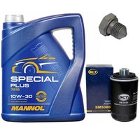 MotoröL Filter Set 10W-30 5 Liter + ÖLablassschraube FüR Audi A3 Cabriolet 8P7