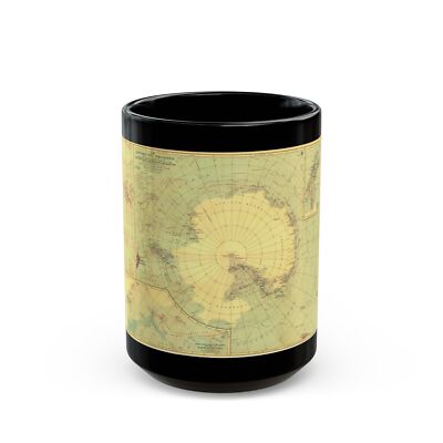 Antarctic Regions (1932) (Map) Black Coffee Mug