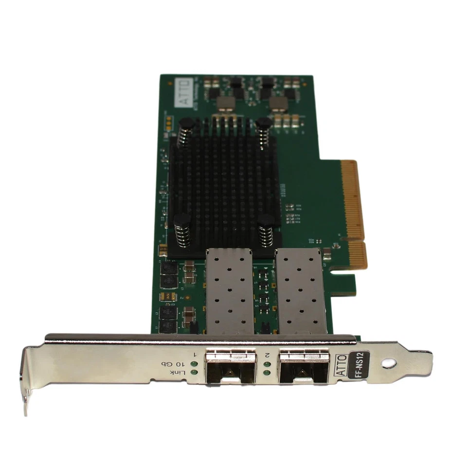 ATTO FF-NS12 FastFrame NS12 Dual-Port 10GbE SFP+ PCIe 2.0 NIC FFRM-NS12-000 - Image 4 of 4