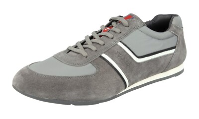 PRADA Wildleder Nylon Linea Rossa Sneaker - 4E2735 - Grau - NEU -  8,5 42,5