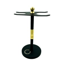 ZEVA PREMIUM QUALITY STAINLESS STEEL SHAVING STAND FOR SAFETY RAZOR BRUSH