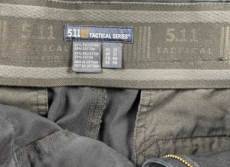 Pantalones tácticos 5.11 para hombre W32 L27 negros bolsillos de carga uniforme EMS policía Foto 3 de 4