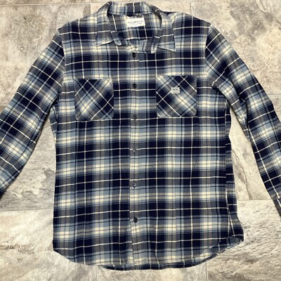 Denim & Supply Ralph Lauren Shirt Men 2XL Blue Plaid Flannel Denim & Supply Ralph Lauren Shirt Men 2XL Blue Plaid Flannel