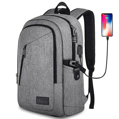 Mancro Laptop Backpack for Travel, Anti-theft Laptop Backpack for Men Busines...