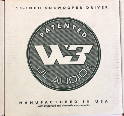 JL Audio 10'' 1000w Subwoofer 10W3v3-4 Single Coil 4-Ohm 1-Way 500w RMS Car Sub