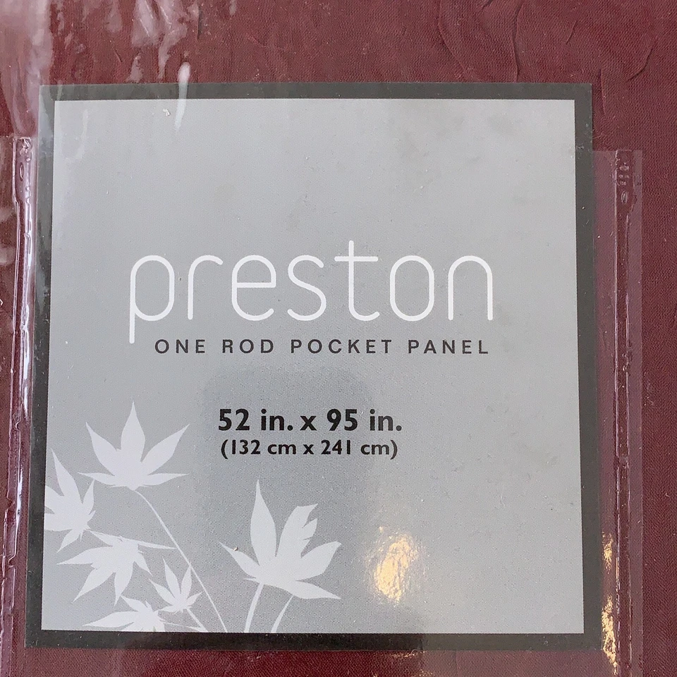 Panel de bolsillo Preston One Rod Merlot 52 pulgadas X 95 pulgadas un panel nuevo con etiquetas Foto 3 de 4