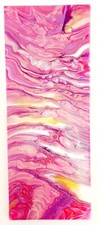 ORIGINAL Acrylbild Leinwand 20×50cm Fluid Painting Acrylic Pouring Abstrakt