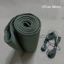 38cm Genuine Leather Warm Hand Sewing Car Steering Wheel Cover Velvet Soft Green