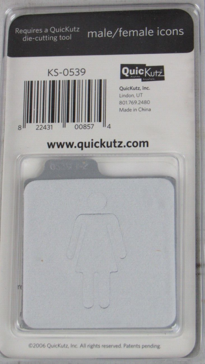 QuicKutz Male/Female Icons 2x2, 2 Cutting Die Set KS-0539 | eBay