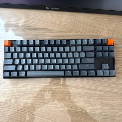 Keychron K8 TKL US Wireless Gateron Brown Switch Tastatur Grau Schwarz Gebraucht