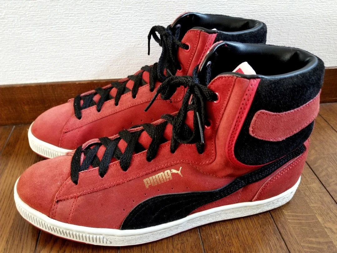 Puma Firstround Vintage 1995 Scamosciato Rosso Nero PK0827 4020 senza scatola Uomo Us9 5