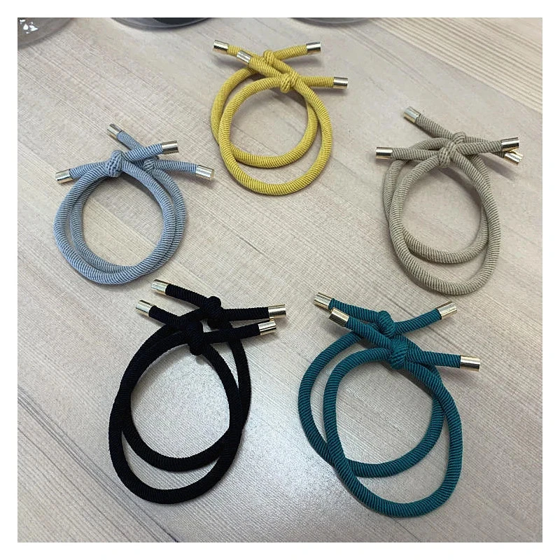 10 piezas bandas elásticas de goma para el cabello crujientes tono dorado corbatas elásticas cola de caballo Foto 2 de 4