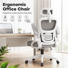 B&uuml;rostuhl Ergonomischer Schreibtischstuhl mit Hochklappbaren Armlehnen Schwarz