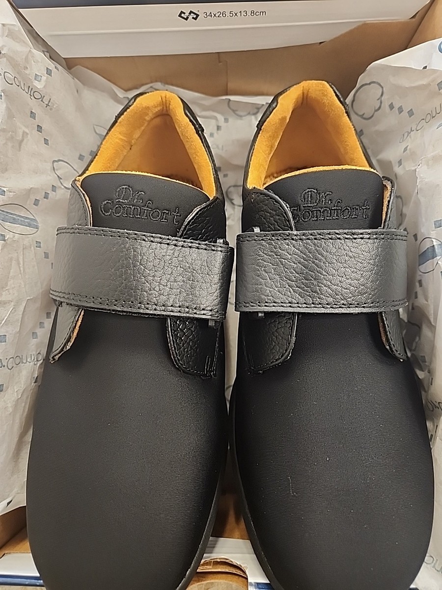 Dr. Comfort Brian X-Depth 6910 Black Leather Stretch Orthotic Men’s Shoes 9.5 XW Dr. Comfort Brian X Depth 6910 Black Comfort Stretch  main image 3