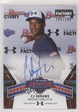 2019 Bowman Draft Under Armour Game Auto 195/199 CJ Abrams #UAN-1 Auto 09an