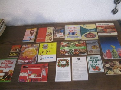 Posten sehr alte Rezepthefte Vintage Bittner, Oetker, Sanella, Mondamin, Opekta