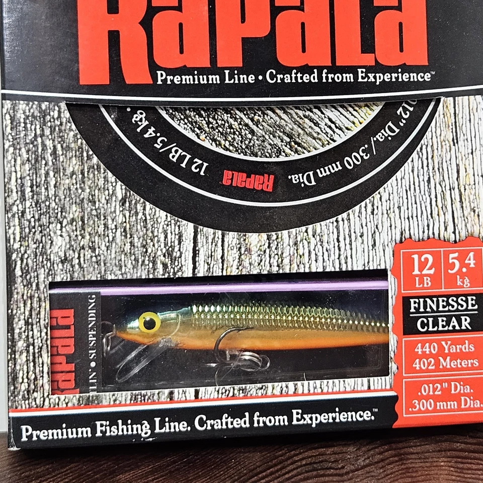 Línea de pesca Rapala 12 lb 440 yardas y rapala Husky plantilla combo Foto 4 de 4