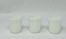 Akro Agate Octagonal White 2  Tumbler Glasses Set of 3