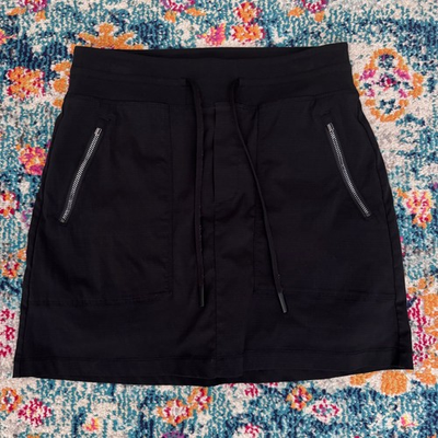 #ad #ad Athleta Women#x27;s Black TREKKIE NORTH Performance Skort Drawstring Size 2 $24.00