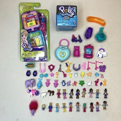 Lot of Polly Pocket Mini Micro Doll Figures & Accessories - Mattel + 2 NIB sets
