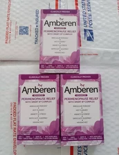3x Amberen Advanced Perimenopause Relief Smart-B Complex 60 Capsules Each