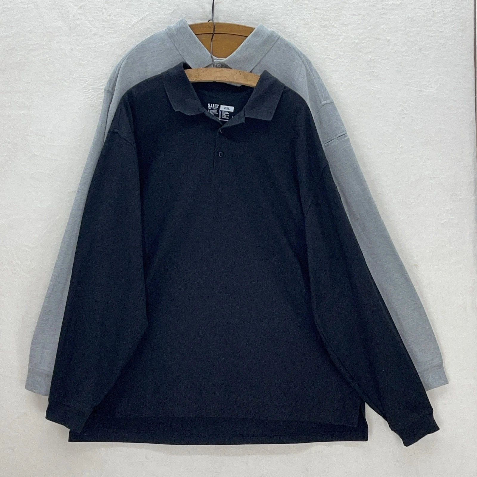 Bundle 2/5.11 Tactical Series Combat Men 2XL Black/Gray Long Sleeve Military Top