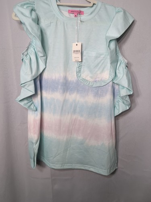 #ad SIMPLY SOUTHERN Women#x27;s Mint Tie Dye Sleeveless Ruffle Top Medium New 545 $4.75