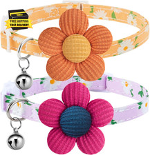 Cat Collar, Kitten Collar with Bells, Cute Cat Collar Breakaway for Girl Boy wi