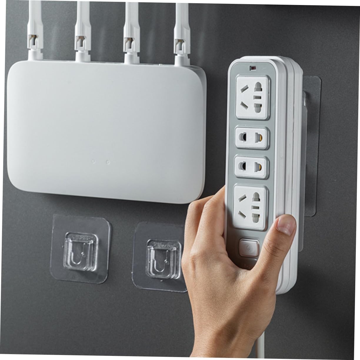 20 Sets Double Sided Self Adhesive Wall Hooks for Easy Storage and Organizati...