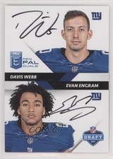 2017 Donruss Elite Pen Pals Duals Davis Webb Evan Engram #PP-NY Auto fm0