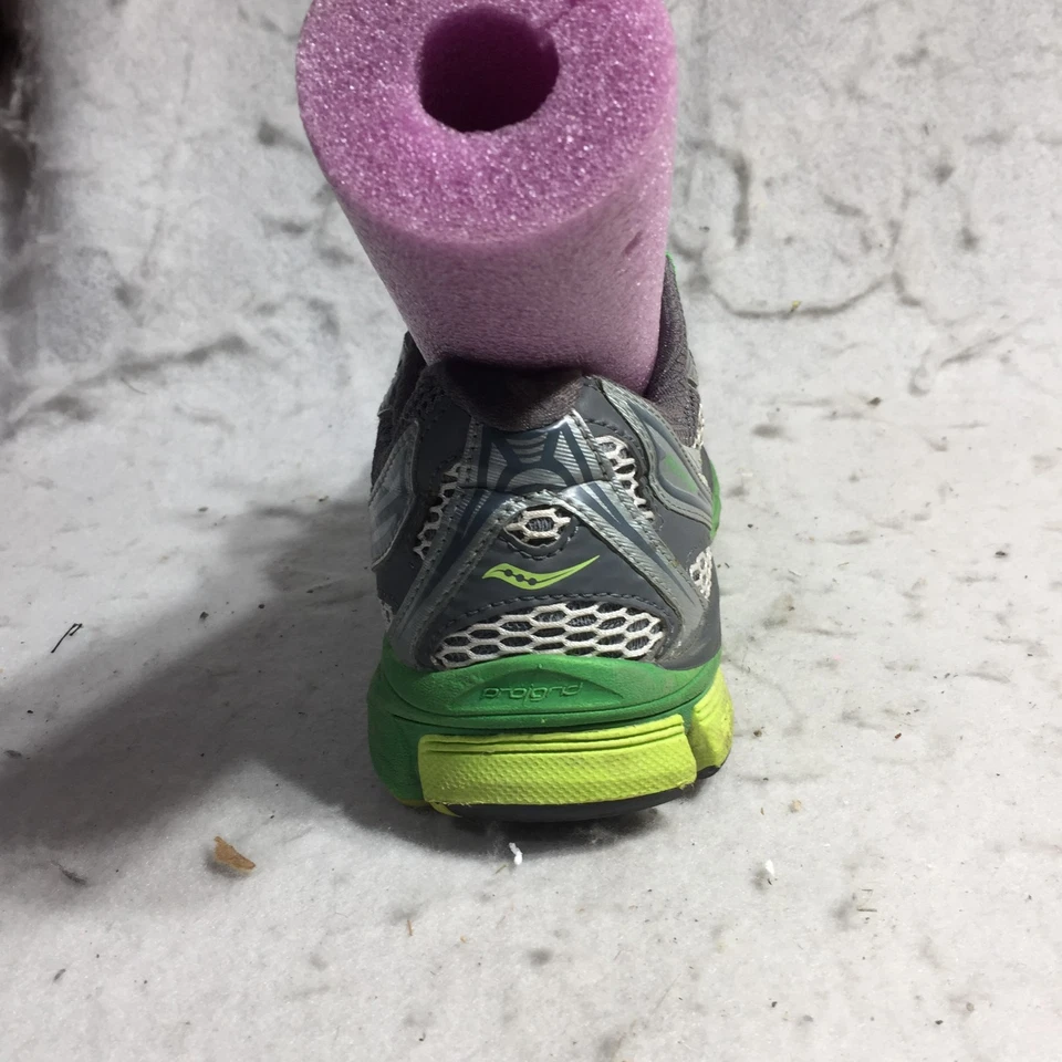 Zapatillas deportivas Saucony Pro Grid 5 para mujer 9 gris verde con cordones Foto 2 de 4