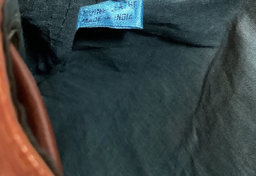 Genuine Leather Back Pack Drawstring Brown Hand M… - image 6