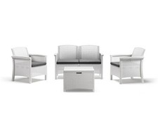 BICA Set Venezia 2 Mobili da Esterno 2 Poltrone,1 Sofa 2 posti,Tavolino contenit